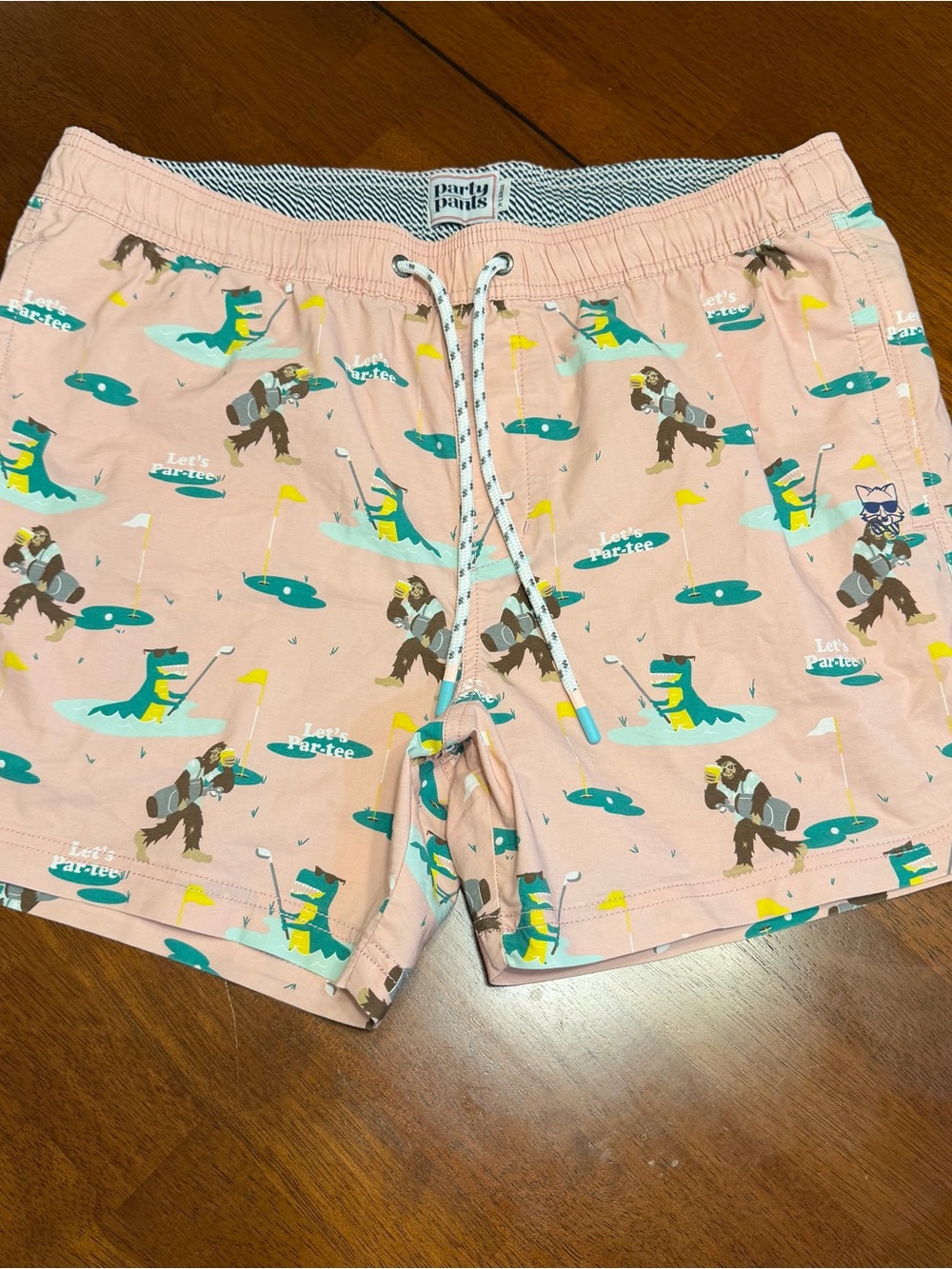 Party Pants Mens Swim Trunks Shorts XL Pink Golf Beach Pool Vacation Cruise Dad